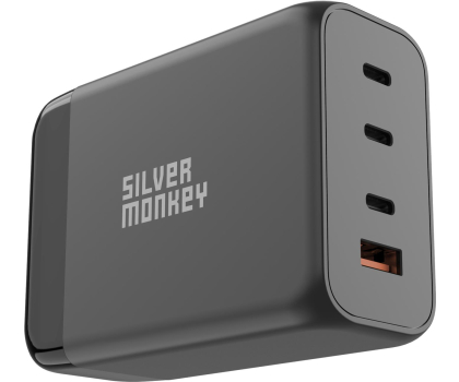 Ładowarka i akumulator SILVER MONKEY GaN 200W USB-C PD + USB 3.0 QC B